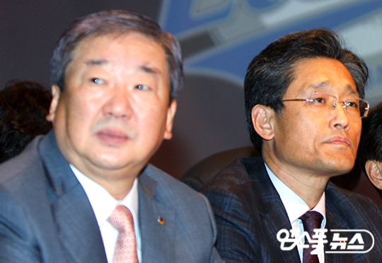 구본능 KBO 총재(사진 왼쪽부터)와 양해영 사무총장