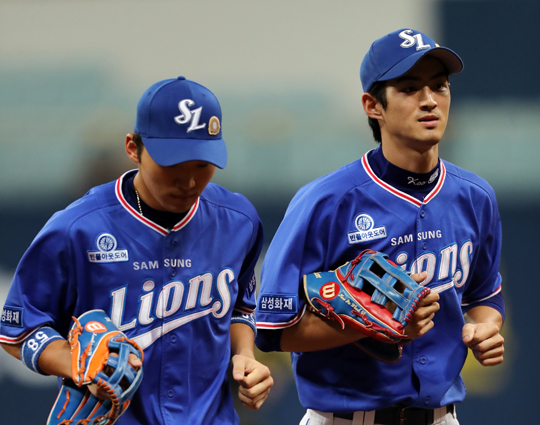 삼성 라이온즈 박해민(왼쪽)과 구자욱(오른쪽)은 리그에서 5명뿐인 전 경기 출전 선수다(사진=삼성)