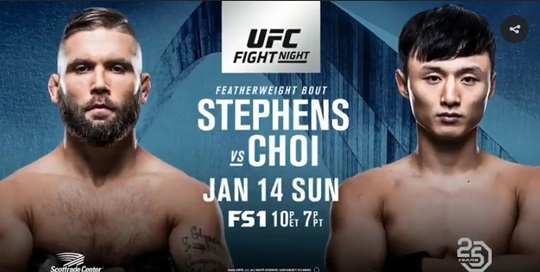 스티븐스 vs 최두호(사진=UFC 공식 홈페이지)