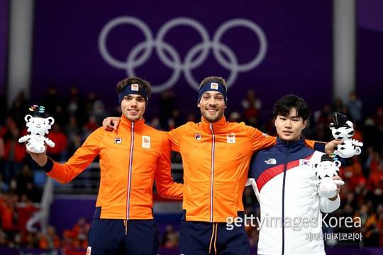 아시아 남자 선수 사상 첫 1,500m 메달을 획득한 김민석(사진=게티이미지 코리아)