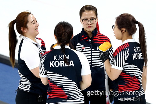한국 여자 컬링 대표팀(사진=게티이미지 코리아)