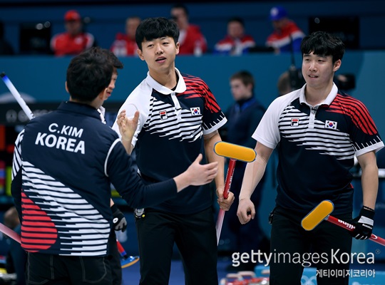 한국 남자 컬링 대표팀(사진=게티이미지 코리아)