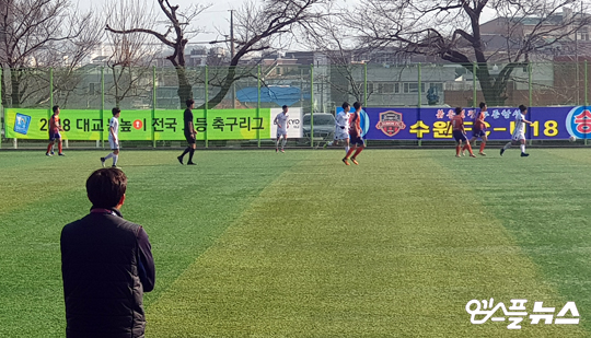 강원도 강릉에서 강원 FC 'U-18'팀과 경기를 치르는 수원 FC 'U-18'(사진=엠스플뉴스)