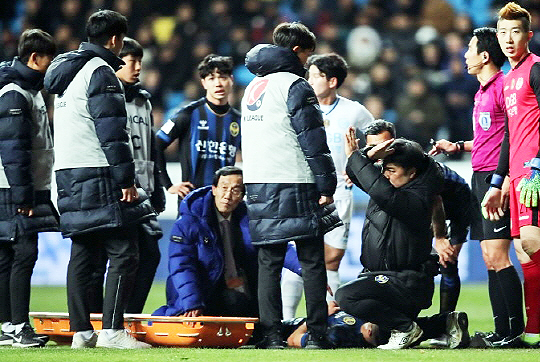 인천 유나이티드의 가장 큰 고민은 주축 선수들의 연쇄 부상이다(사진=한국프로축구연맹)