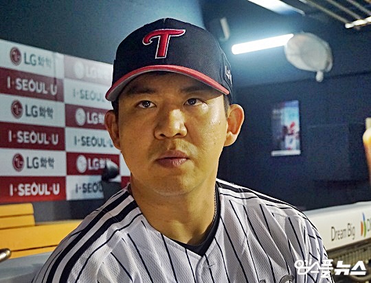 LG 김민성이 개인 통산 세 번째 만루 홈런으로 팀 승리에 힘을 보탰다(사진=엠스플뉴스 김근한 기자)
