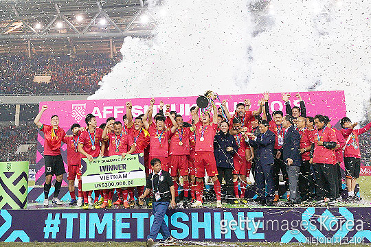 2018년 스즈키컵에서 우승을 차지한 베트남(사진=게티이미지코리아)