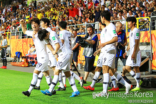 16일 U-20 월드컵 결승전을 준비하는 한국 축구 대표팀(사진=게티이미지코리아)