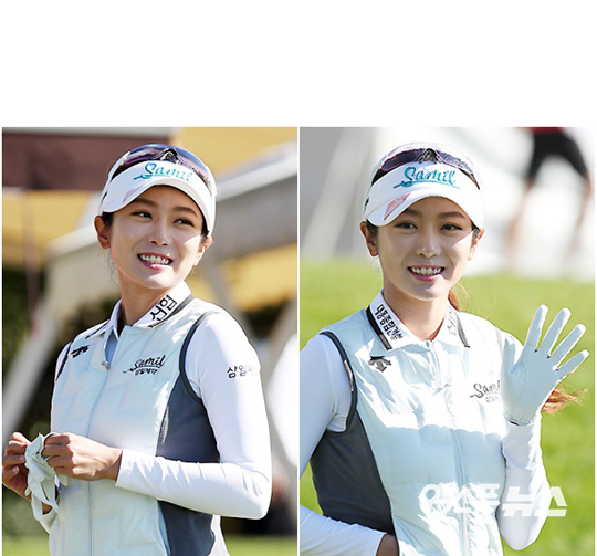 '귀요미 골퍼' 안소현, 화사한 미소로 제주의 아침을 깨우다!(제주=강명호 기자)