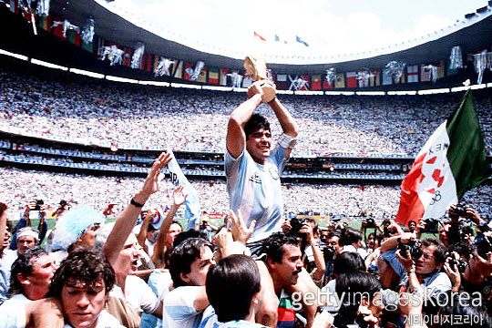 마라도나는 아르헨티나의 1986년 멕시코 월드컵 우승을 이끌었다(사진=게티이미지코리아)