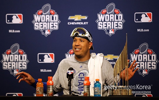 2015년 월드시리즈 MVP를 수상한 페레즈(사진=게티이미지 코리아)