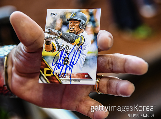 톱스 사가 발행한 스탈링 마르테 야구카드(사진=게티이미지코리아)