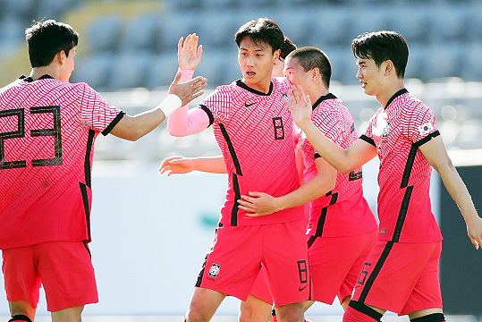 한국 축구 대표팀은 2022년 첫 A매치 아이슬란드와의 경기에서 5-1로 승리했다(사진=대한축구협회)