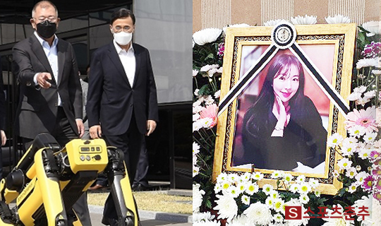 현대건설은 현대자동차의 자회사다. 최근 정의선 현대자동차그룹 회장은 안철수 대통령직인수위원회 위원장을 로봇개와 함께 에스코트했다. 현대차그룹이 인수한 보스턴다이내믹스의 4족 보행 로봇개 '스팟'은 한국에서 4차 혁명의 상징처럼 홍보되면서 세심한 관리를 받고 있다. 참고로 현대건설은 2011년부터 2021년 5월까지 해마다 중대재해가 발생했다. 해당 10년 동안 48건의 사고가 터져 51명의 소중한 생명이 가족 곁을 떠나야만 했다. 현대건설이 고용부의 특별감독을 받은 것도 이 때문이다. 산업계와 스포츠계는 묻는다. 현대자동차그룹에서 인간은 어떤 존재인가. 과연 로봇개보다 존중받는 존재인가(사진=현대자동차/스포츠춘추)