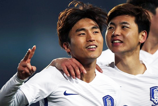 한국 U-23 축구 대표팀에서 좋은 경기력을 뽐냈던 문창진(사진=대한축구협회)