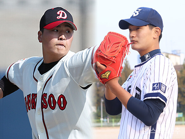 2022년 고교 최대어 심준석과 김서현. 심준석이 미국 진출을 택하면서 김서현의 전체 1순위 지명 가능성이 매우 커졌다(사진=스포츠춘추 DB)