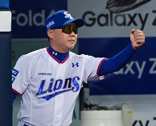 8월부터 어수선했던 팀 분위기를 수습한 삼성 박진만 감독대행(사진=삼성)