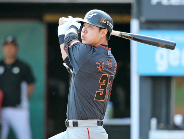 김인환은 뛰어난 컨택트 능력과 파워를 겸비한 타자다(사진=한화)