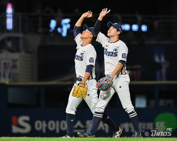 노진혁과 박민우(사진=NC)