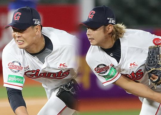 진명호와 김대우(사진=롯데)