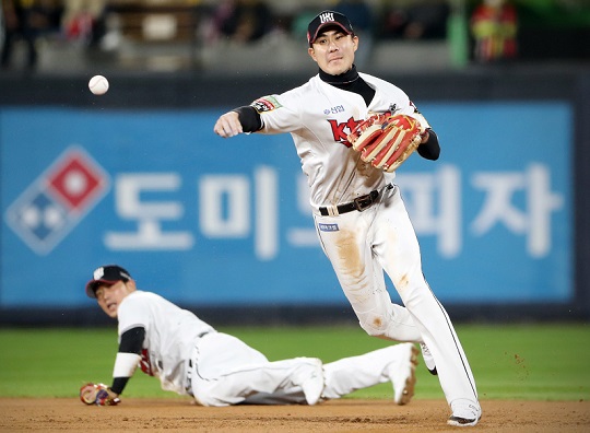 상무야구단 입대가 유력한 KT 주전 유격수 심우준의 공백을 메우기 위한 FA 시장 참전이 전망된다(사진=KT)