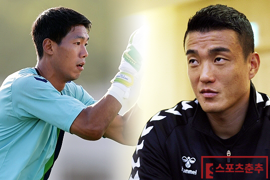 수원FC 골키퍼 이범영(사진 왼쪽), 노동건(사진=스포츠춘추, 한국프로축구연맹)