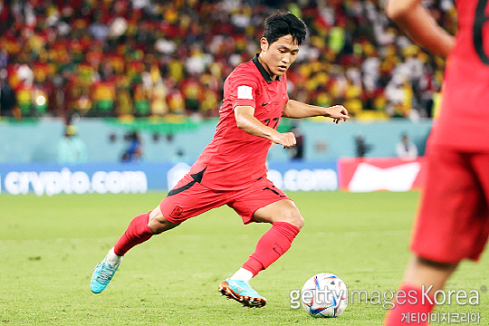 한국 축구 대표팀 공격수로 2022 카타르 월드컵 2경기에 출전했던 나상호(사진=게티이미지코리아)