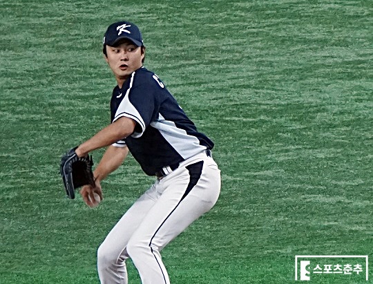 WBC 야구대표팀에서 헌신적인 투구를 보여준 투수 정철원(사진=스포츠춘추 김근한 기자)