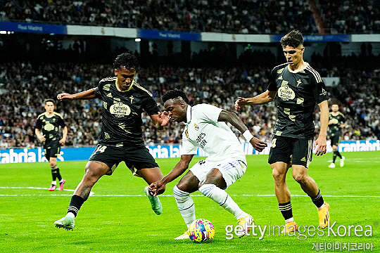 레알 마드리드 에이스 비니시우스 주니오르(사진 가운데)(사진=게티이미지코리아)