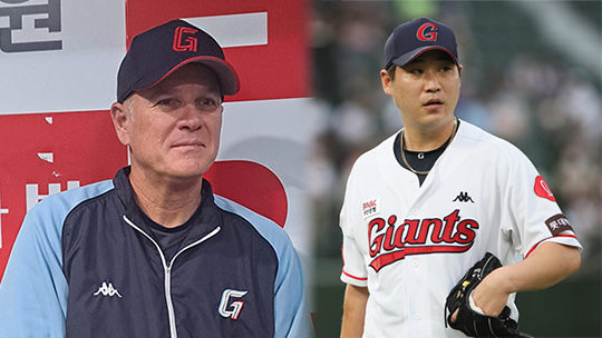 롯데 래리 서튼 감독(사진 왼쪽부터), 우완 이인복(사진=스포츠춘추 DB, 롯데)