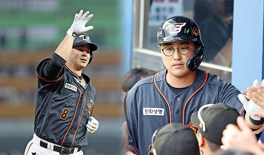 한화 내야수 노시환, 채은성(사진=한화)
