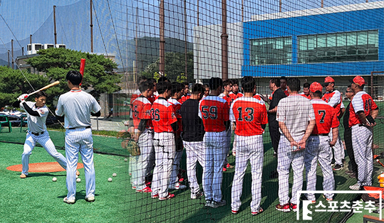 6월 16일 경기도 광주시 곤지암 팀업 캠퍼스 야구장에서의 장쑤 거마 야구단 모습(사진=스포츠춘추 김종원 기자)