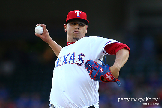 2019년 메이저리그(MLB) 텍사스 소속 시절 아리엘 후라도(사진=게티이미지코리아)