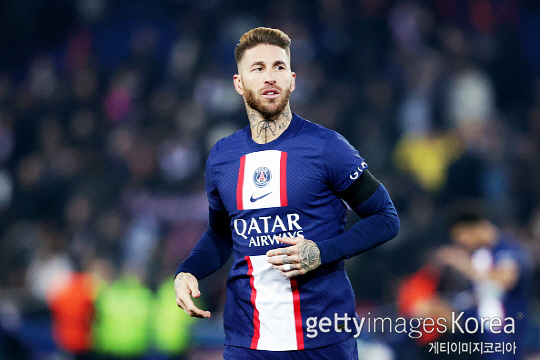 파리 생제르맹(PSG)의 2022-2023시즌 리그 우승을 이끈 세르히오 라모스(사진=게티이미지코리아)