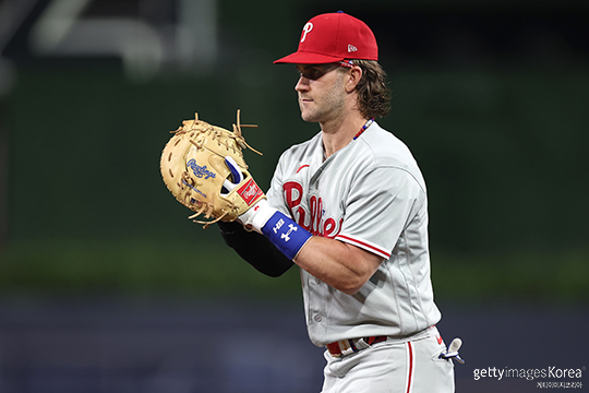 메이저리그(MLB) 필라델피아 1루수 브라이스 하퍼(사진=게티이미지코리아)