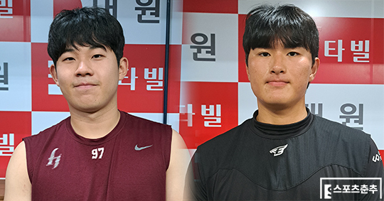 키움 이명종(사진 왼쪽부터), 한화 박준영(사진=스포츠춘추 김종원 기자)