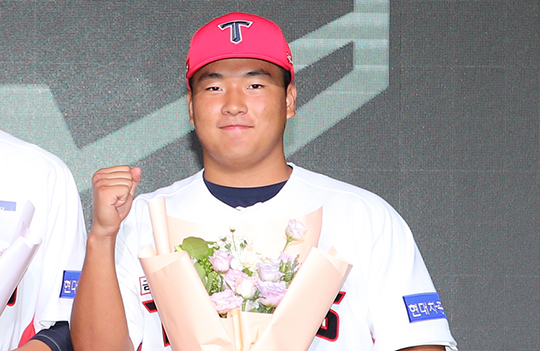 KIA 유니폼을 입은 경기고 포수 이상준(사진=KIA)