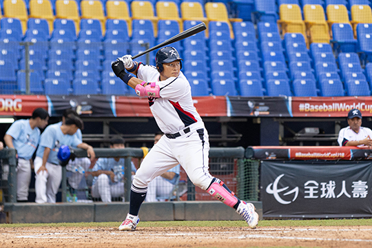 지난 9월 초 타이완 타이중에서 열린 제31회 WBSC U-18 야구월드컵에 한국 청소년 대표로 출전한 이상준사진=WBSC)