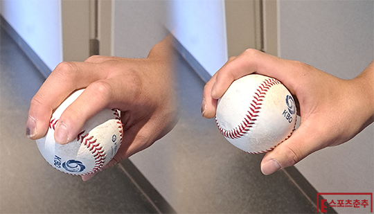 SSG 우완 송영진의 속구(사진 왼쪽부터), 커브(사진=스포츠춘추 김종원 기자)
