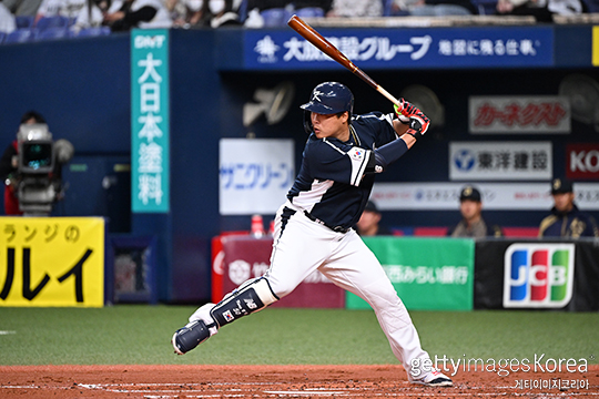 한국 야구대표팀 핵심타자 강백호(사진=게티이미지코리아)