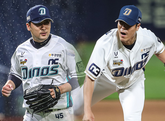 임창민과 김진성의 NC 시절(사진=NC)