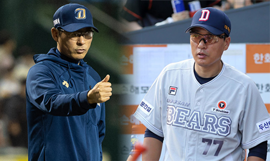 와일드카드 결정전을 앞둔 NC 강인권 감독(사진 왼쪽부터), 두산 이승엽 감독(사진=NC, 두산)