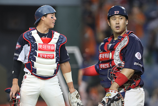 롯데 손성빈(사진 왼쪽부터), 유강남(사진=롯데)