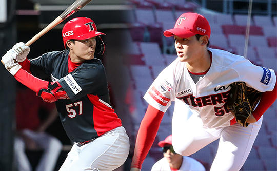 KIA 내야수 박민(사진 왼쪽부터), 우완 김현수(사진=KIA)