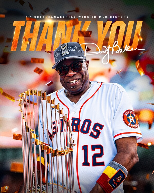 더스티 베이커 감독(사진=휴스턴)