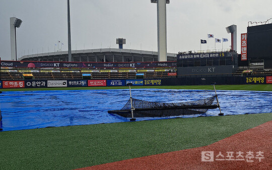 플레이오프 5차전을 앞둔 오전 11시경 수원 KT 위즈파크(사진=스포츠춘추 김종원 기자)
