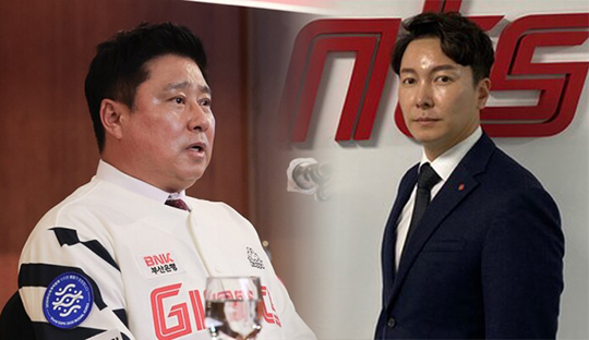 롯데 김태형 신임 감독(사진 왼쪽부터), 박준혁 신임 단장(사진=롯데)