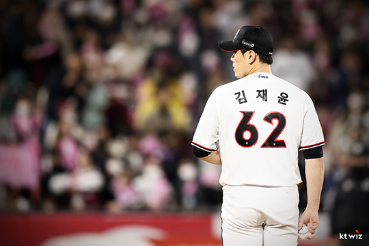 2015년 입단 후 KT에서만 9시즌을 뛰며 맹활약한 마무리 김재윤(사진=KT)