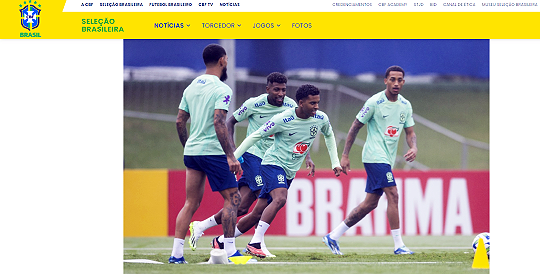 브라질은 11월 22일 홈에서 아르헨티나전을 치른다(사진=브라질 축구협회 홈페이지 캡처)