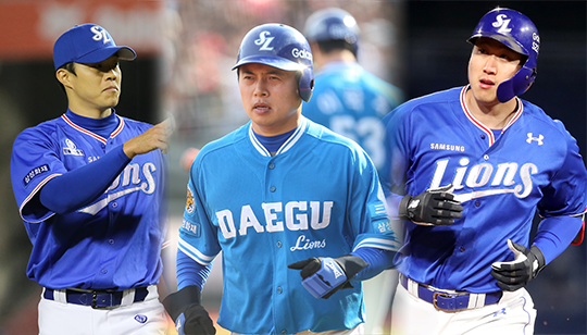 삼성 베테랑 우완 장필준(사진 왼쪽부터), 외야수 김헌곤, 김동엽(사진=삼성)