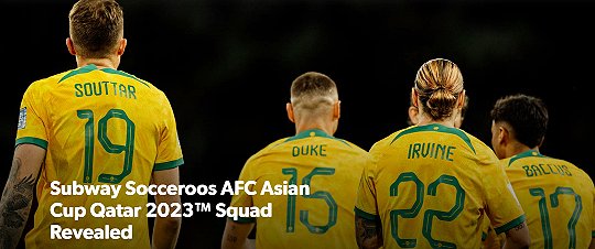 호주 축구 대표팀이 2023 카타르 아시안컵에 나설 26명의 선수를 발표했다(사진=호주축구협회 홈페이지 캡처)